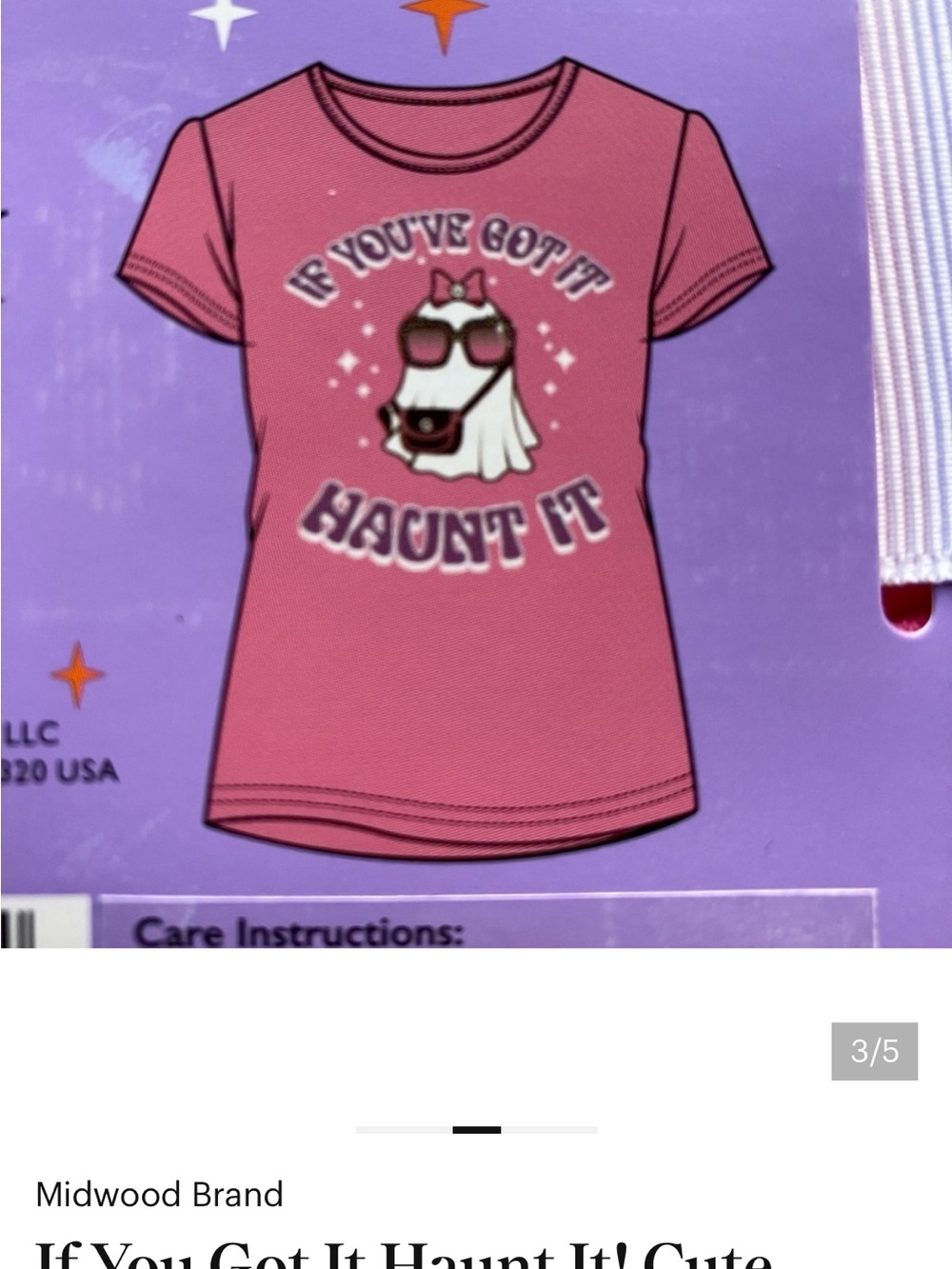 Halloween Bougie Ghost Top 'If You've Got It Haunt It' Graphic Tee Large